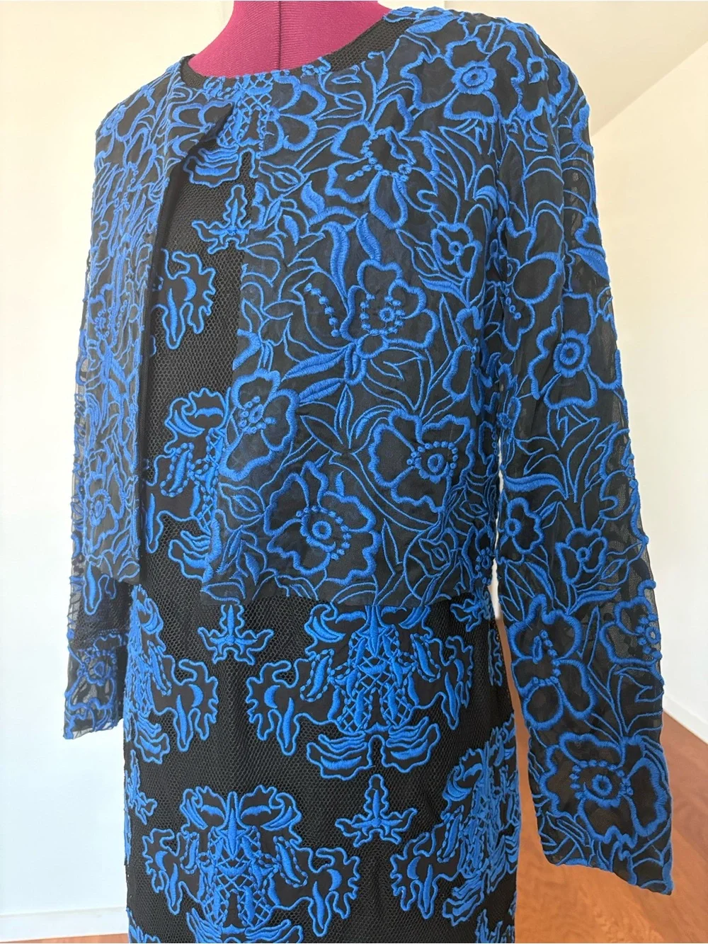 NEW with tags SANTIERI Blue-Black Sachin and Babi DRESS SZ 4 retail $595